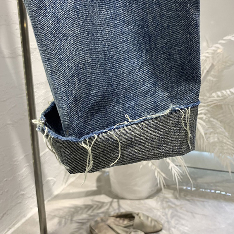 Verão feminino rasgado jeans c - Women'S Fashion Trousers avaliação e preço