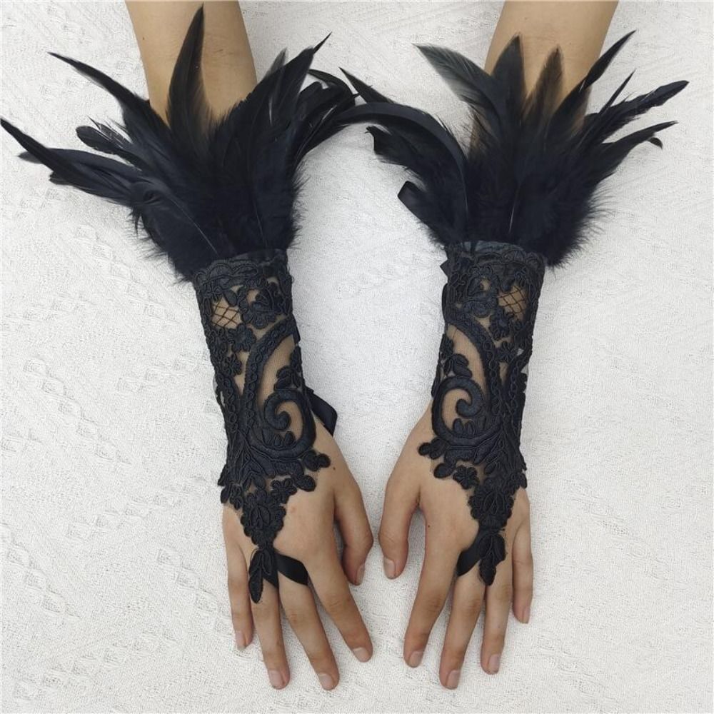 1pc acessórios de moda rendas  - Women Fashion Gloves avaliação e preço