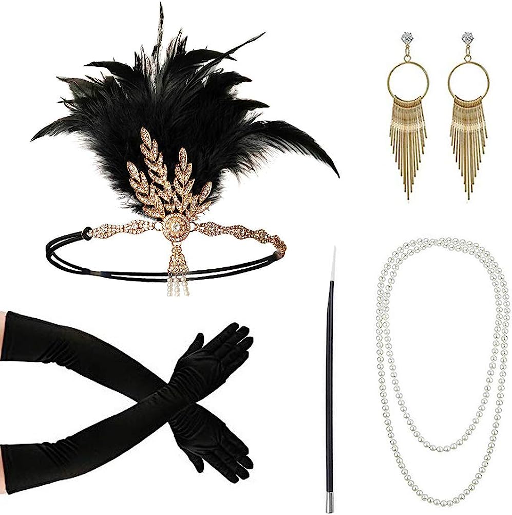 PESENAR 1920s Moda Flapper Tia - Women Fashion Gloves avaliação e preço