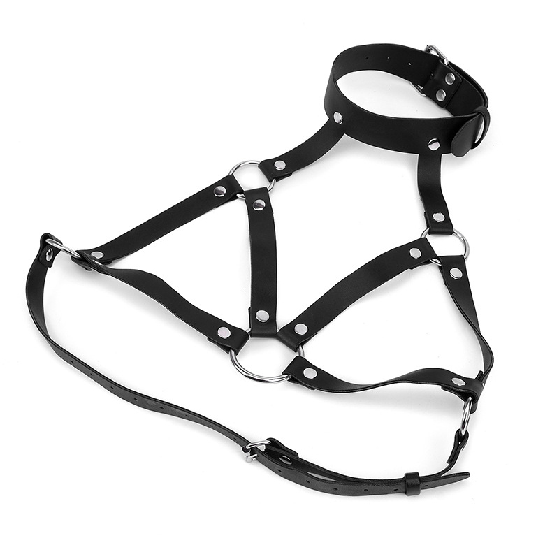 Gothic Fetish Couro Suspensóri - Women'S Fashion Harness avaliação e preço