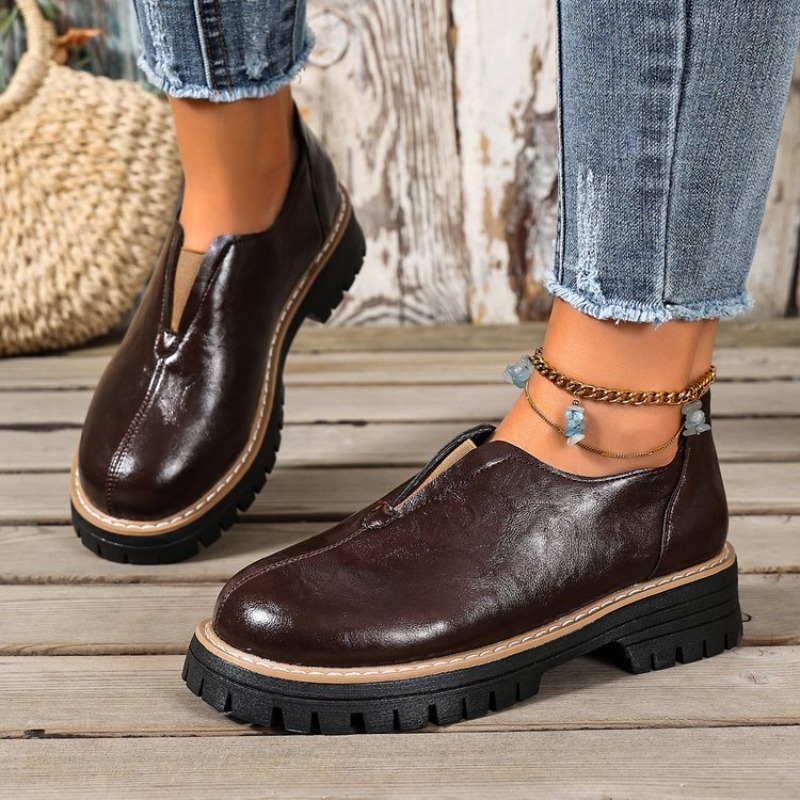 Sapatos Femininos Estilo Britâ - Women'S Fashion Walking Shoes avaliação e preço