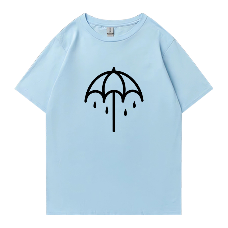 Camiseta Casual Solta de Algod - Women'S Fashion Umbrella avaliação e preço