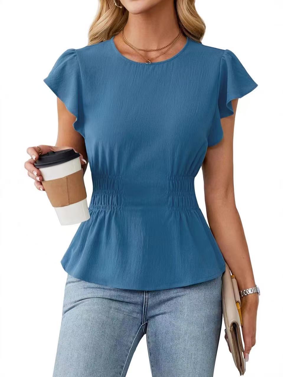 Blusa Feminina com Babados e M - Women'S Fashion Tops avaliação e preço