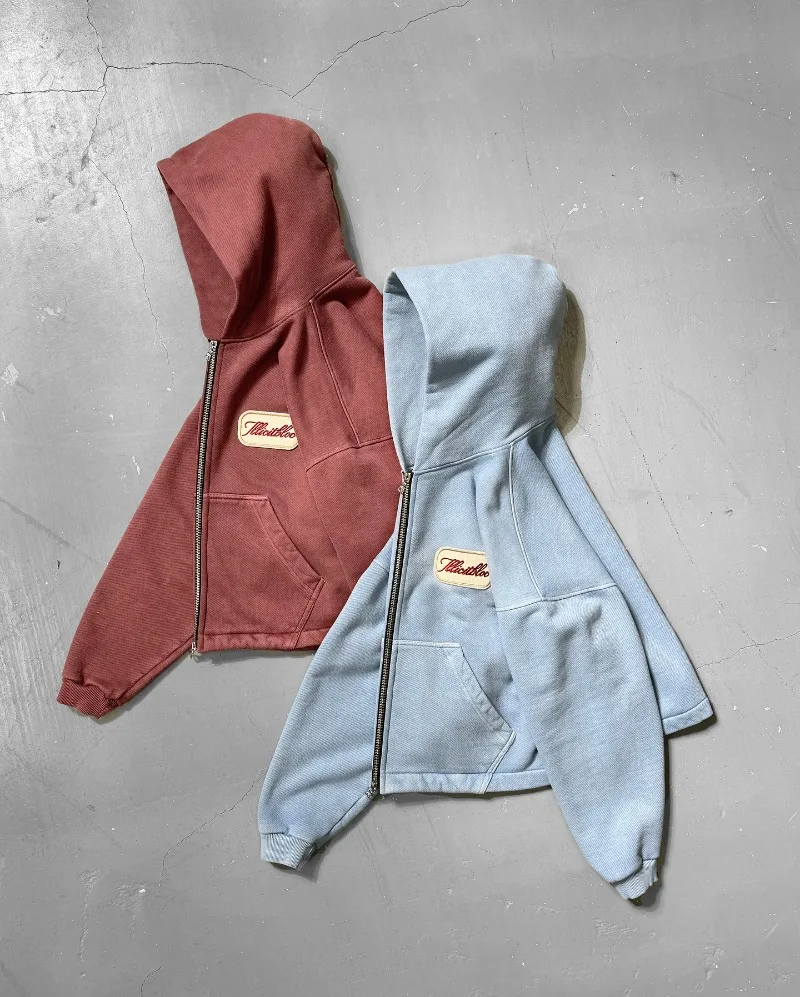 Y2k moda nova carta bordado re - Women'S Fashion Zip Up Hoodies avaliação e preço