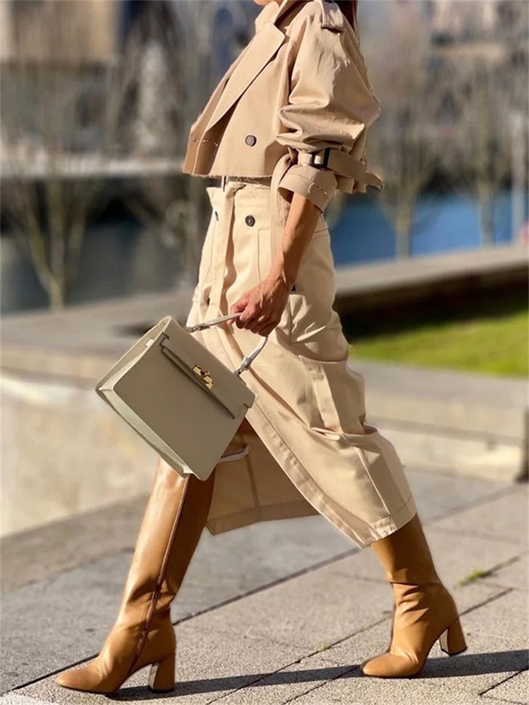 Wmstar 2 peças conjuntos femin - Belted Shirt Dress avaliação e preço