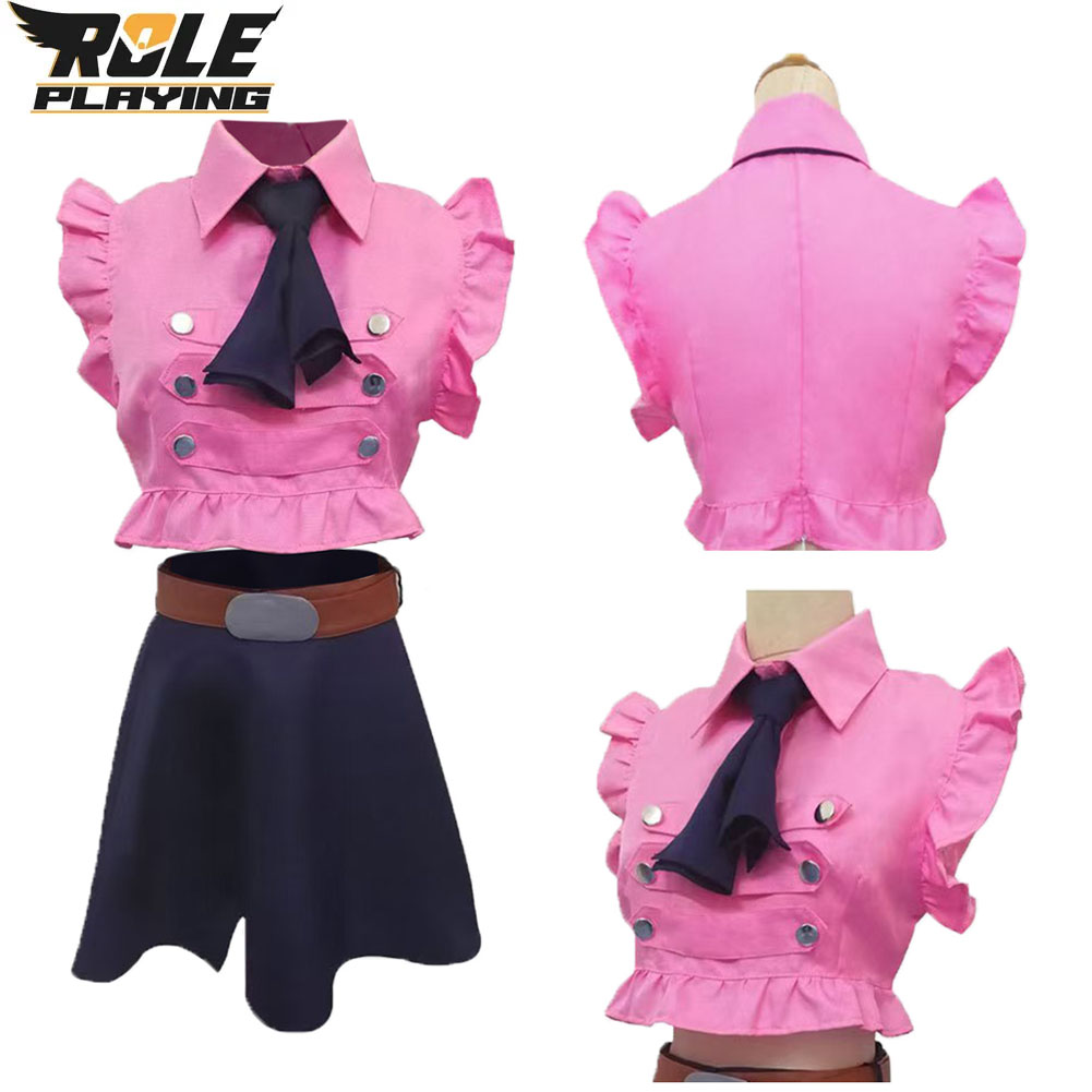 Fantasia Cosplay Elizabeth Lio - Belted Shirt Dress avaliação e preço