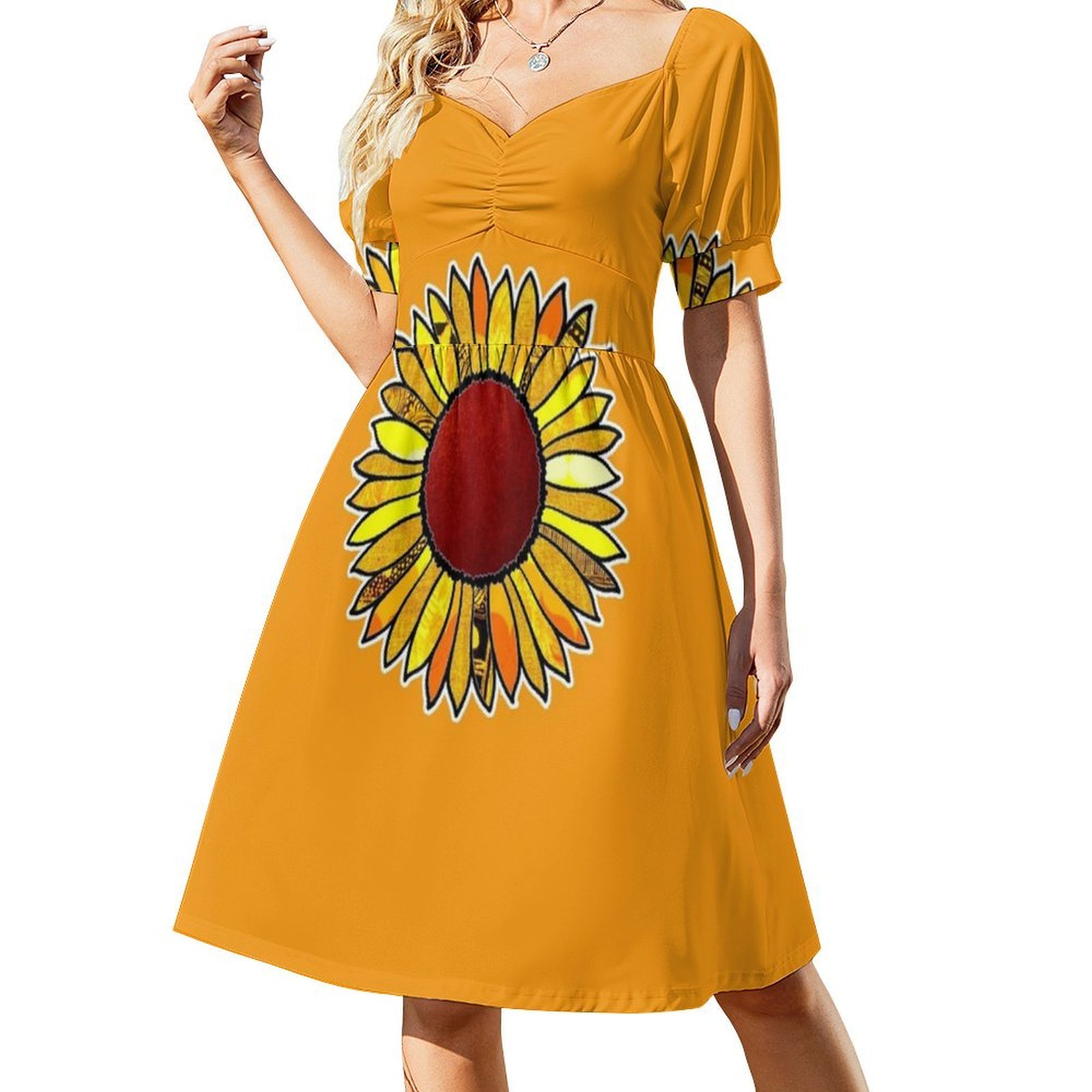 Retro girassol boho chique ves - Women Fashion Gown avaliação e preço