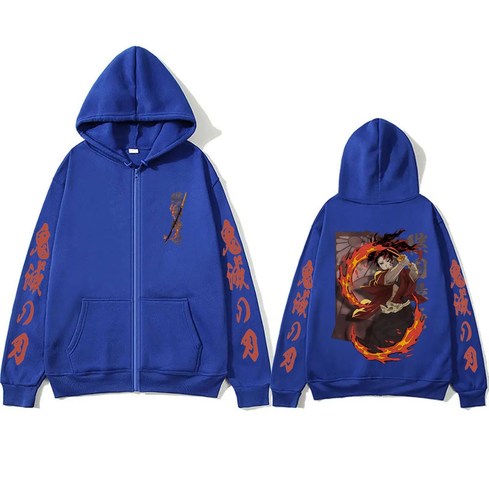 Novo demon slayer tsugikuni yo - Women'S Fashion Zip Up Hoodies avaliação e preço