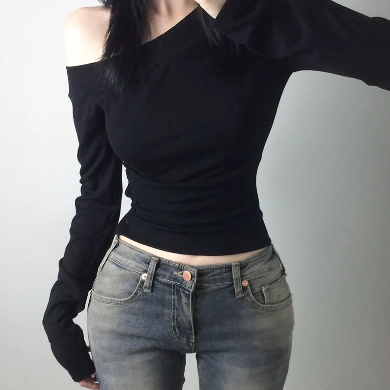 Camiseta Vintage Y2K com Botõe - Women'S Fashion Tops avaliação e preço