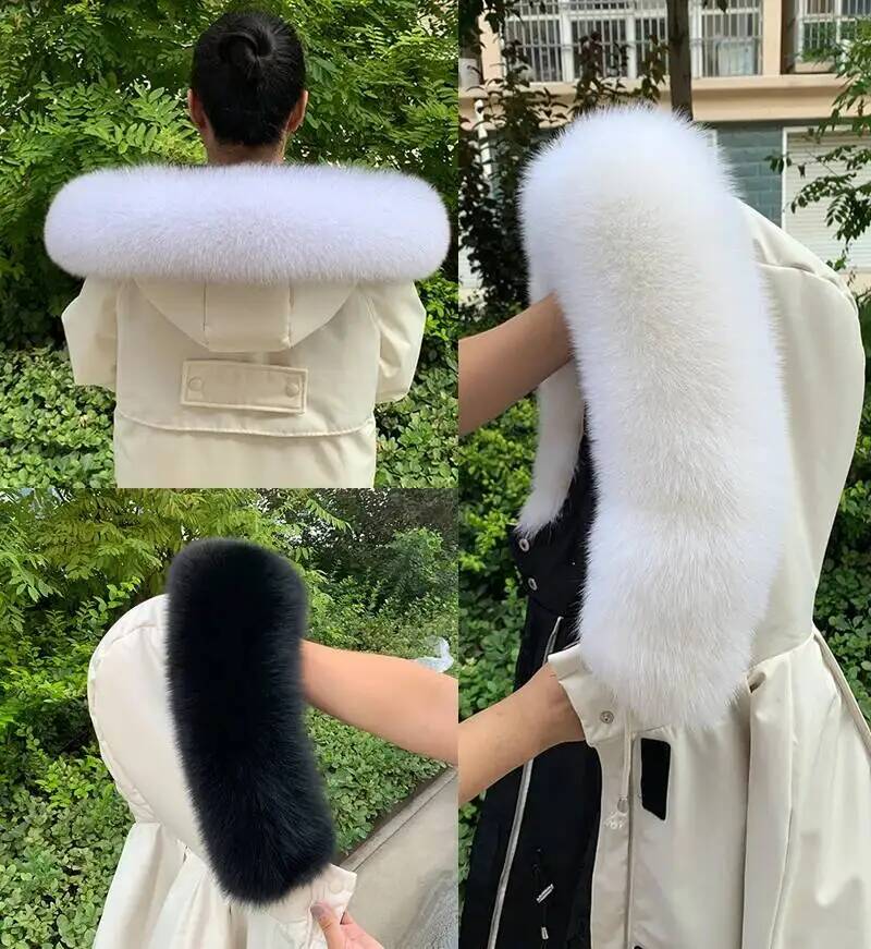100% gola de pele natural inve - Women'S Fashion Long Coat avaliação e preço
