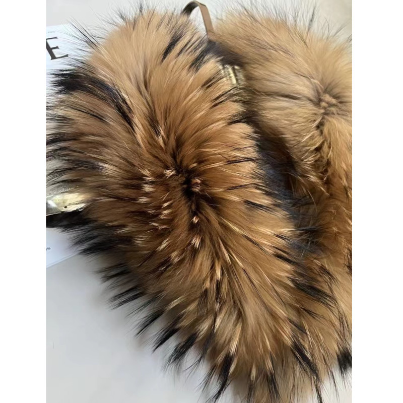 Gola de pele de guaxinim femin - Women'S Fashion Long Coat avaliação e preço
