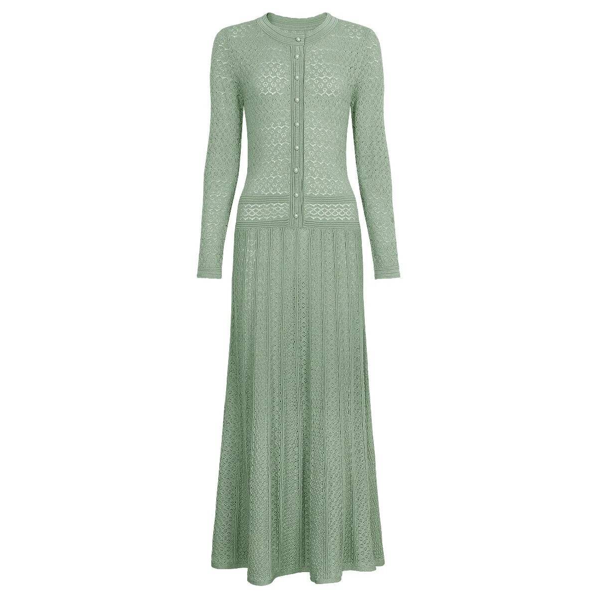 Leosoxs mangas compridas moda  - Women Fashion Gown avaliação e preço