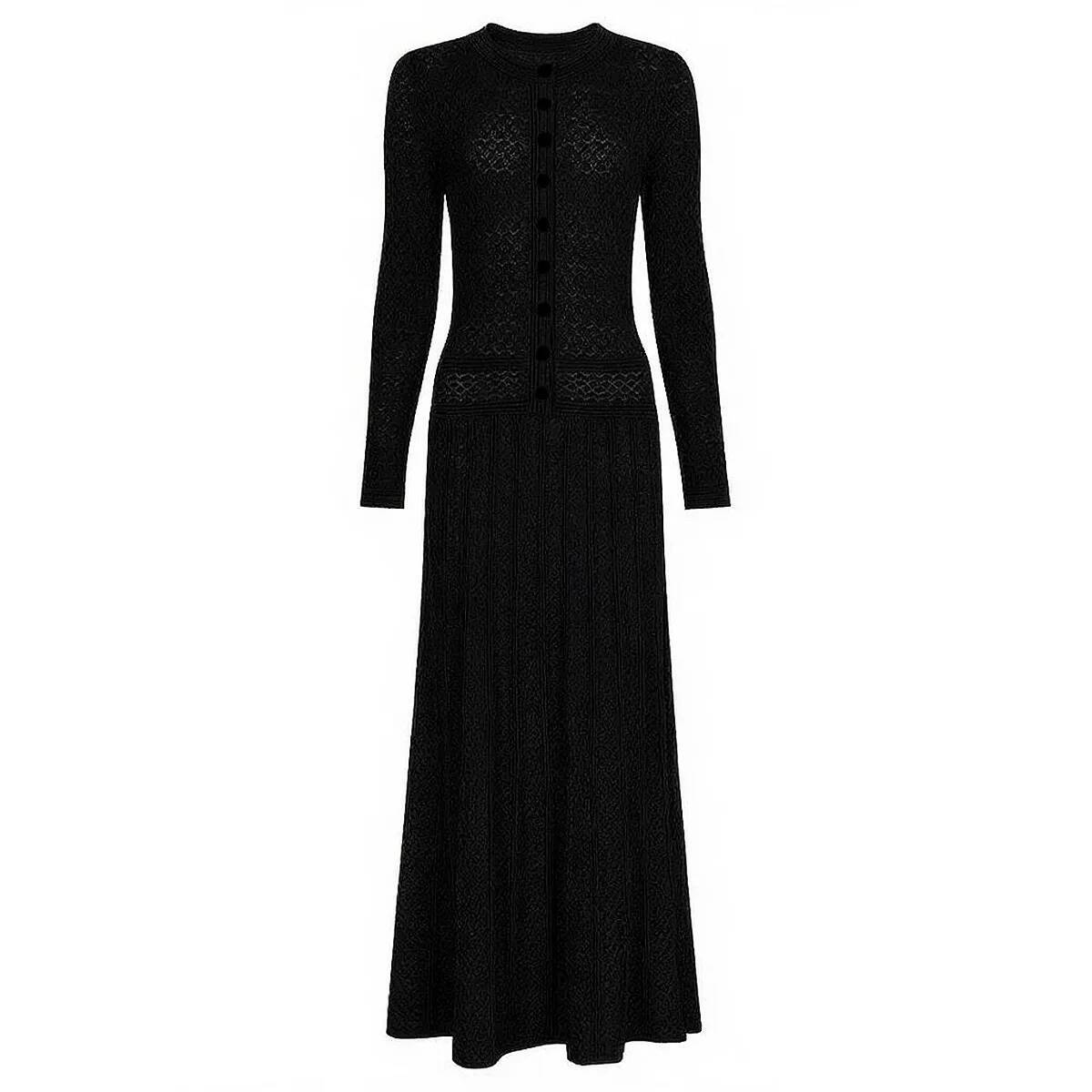 Leosoxs mangas compridas moda  - Women Fashion Gown avaliação e preço