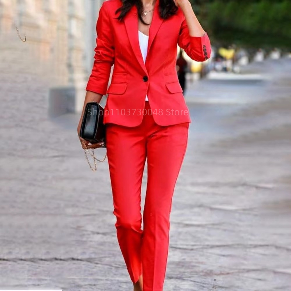 Conjunto de Blazer e Calças pa - Women'S Fashion Jackets avaliação e preço