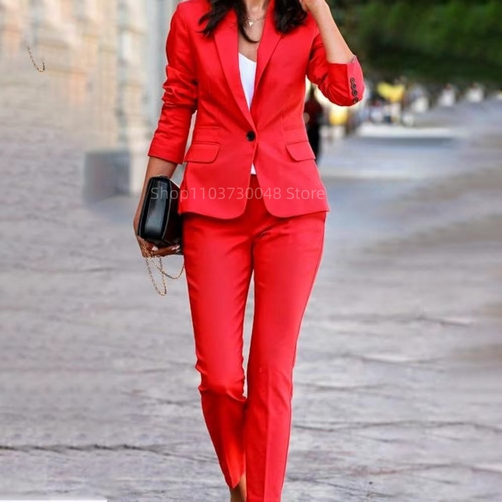 Conjunto de Blazer e Calças pa - Women'S Fashion Jackets avaliação e preço