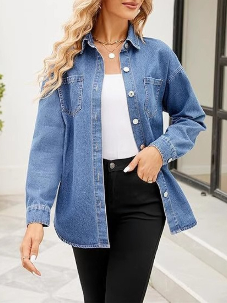 Novas Camisas de Jeans Lavadas - Women'S Fashion Jackets avaliação e preço