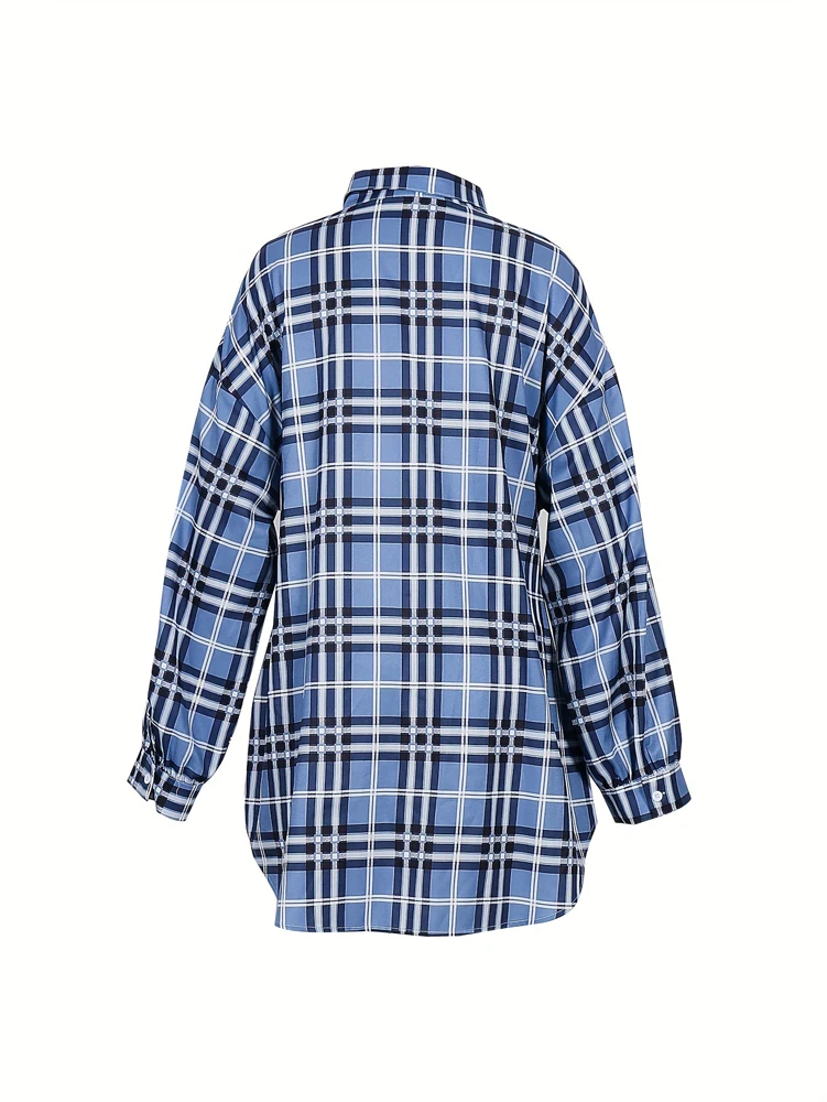 Vestido Camisa Xadrez Feminino - Belted Shirt Dress avaliação e preço